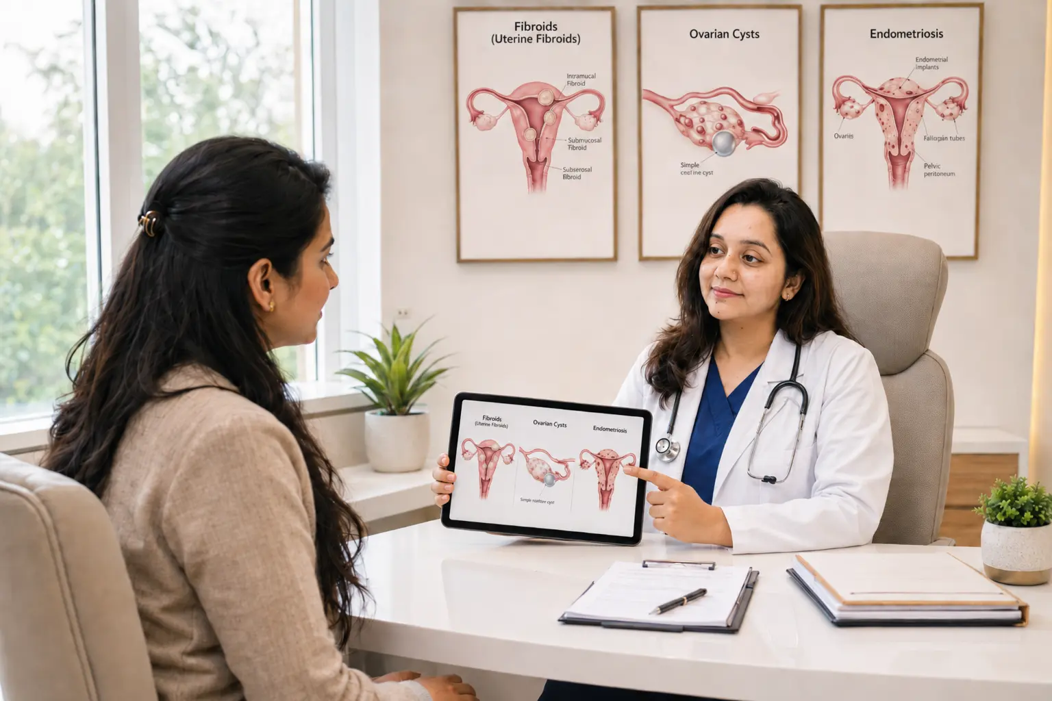 Fibroids and ovarian cyst evaluation at स्त्रीCare, Andheri West